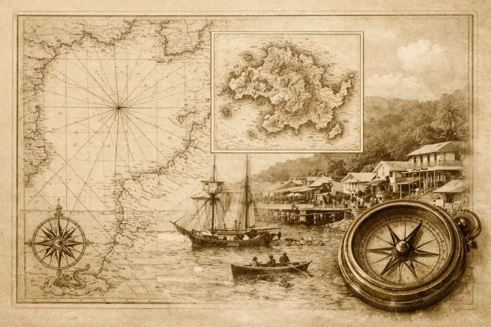 Carte historique de Nosy Be