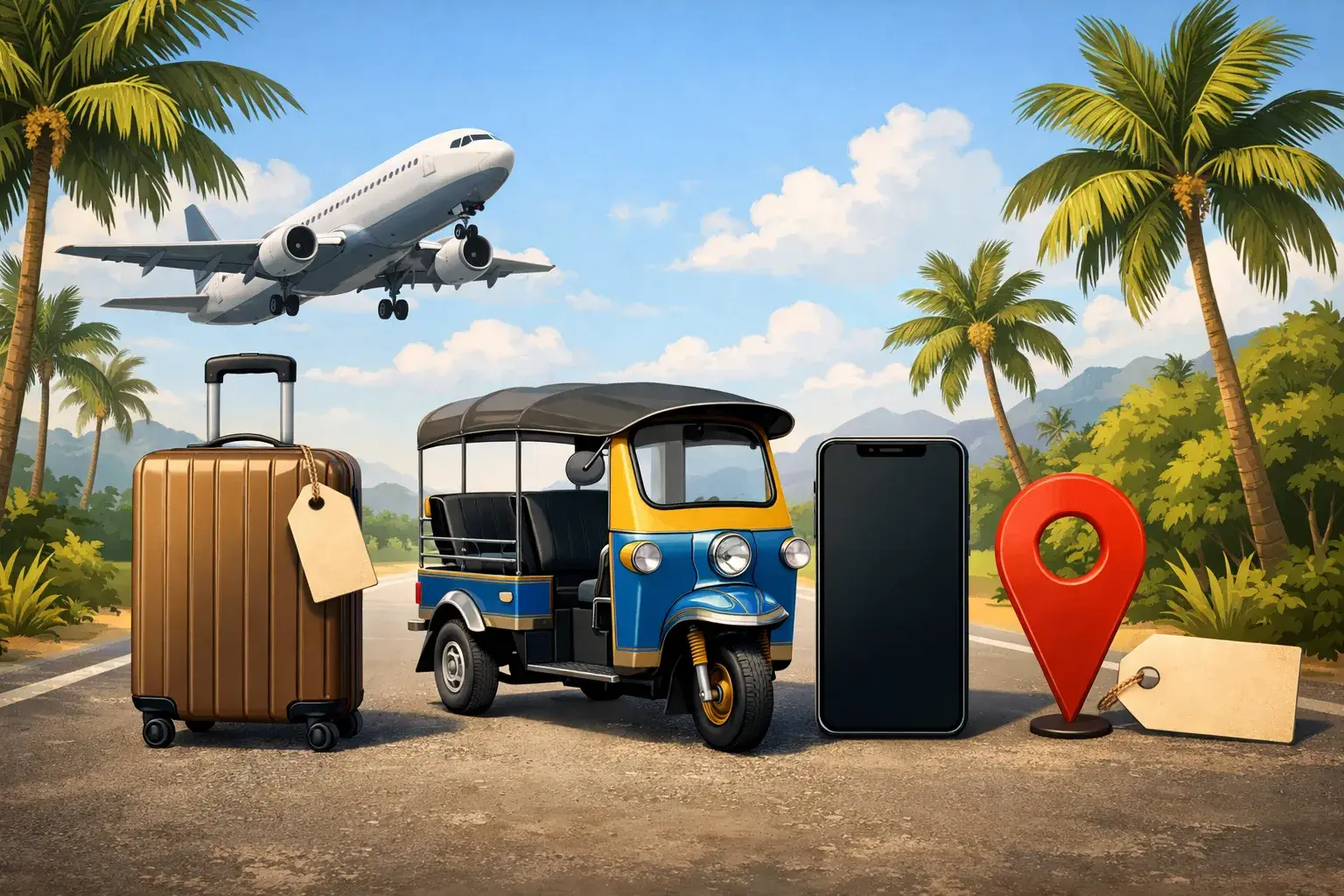 Arrivée à Nosy Be et déplacement en tuk-tuk