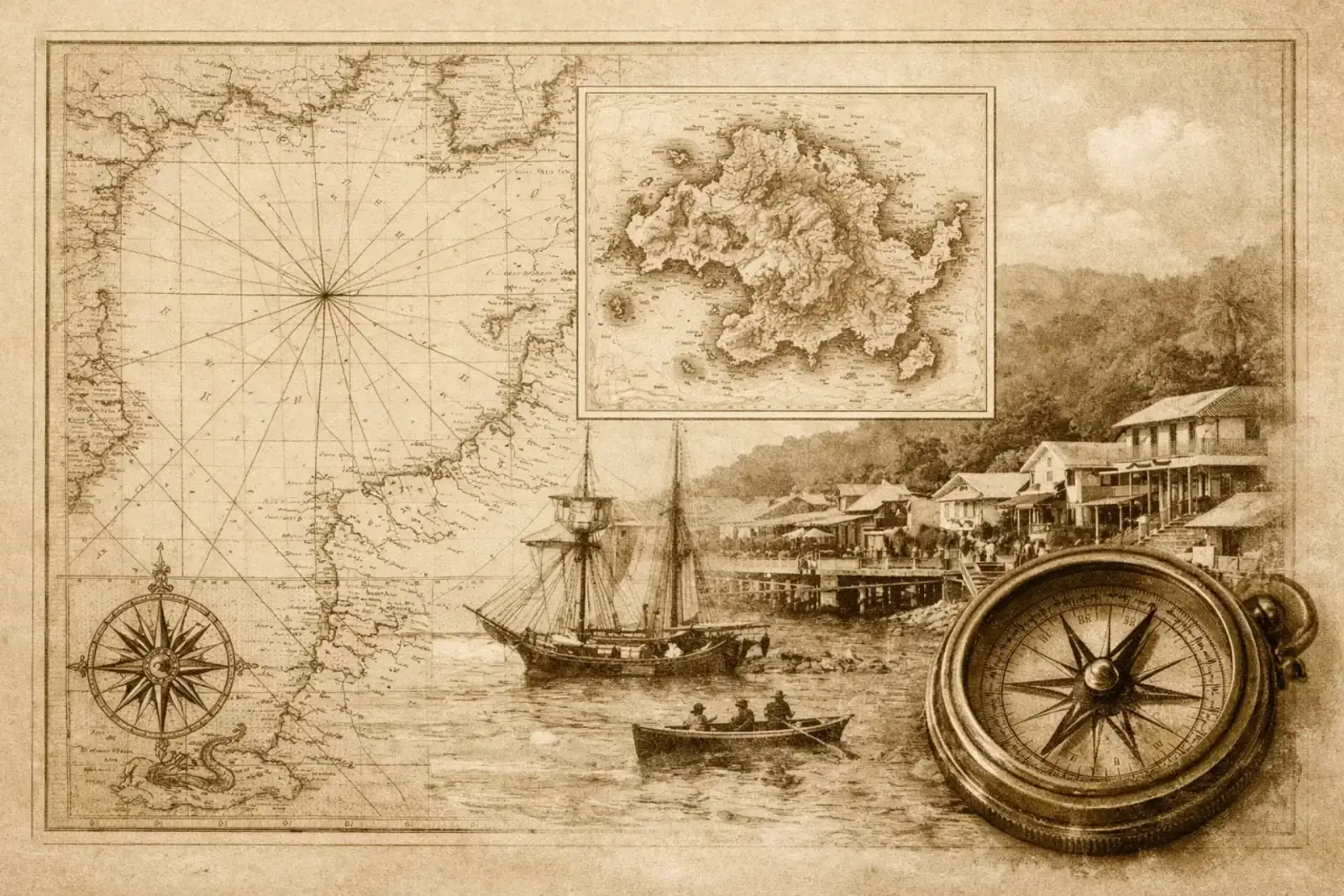 Mappa storica di Nosy Be